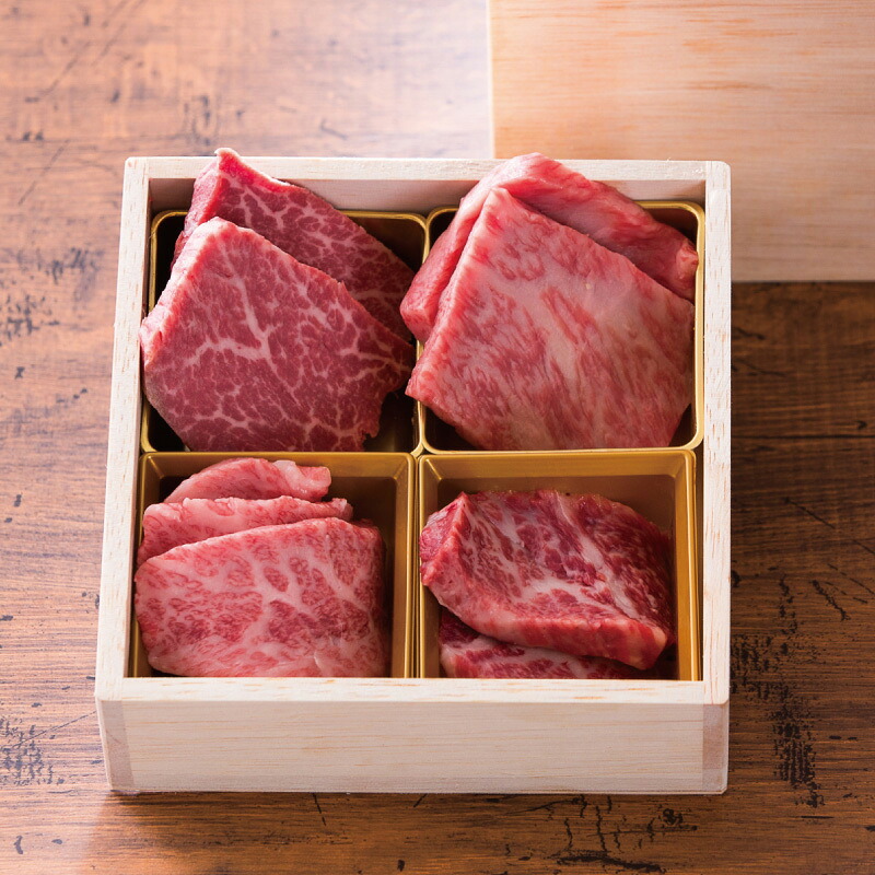 【ふるさと納税】常陸牛A5 焼肉小箱 匠の手切り プレミアム焼き肉 みすじ サーロイン もも フィレ ヒレ 赤身 国産牛 黒毛和牛 お中元 敬老の日 お取り寄せ お祝い 内祝い 出産 結婚 快気祝い プレゼント 誕生日 ギフト対応 茨城県 水戸市 肉のイイジマ（DU-28）｜茨城県水戸市