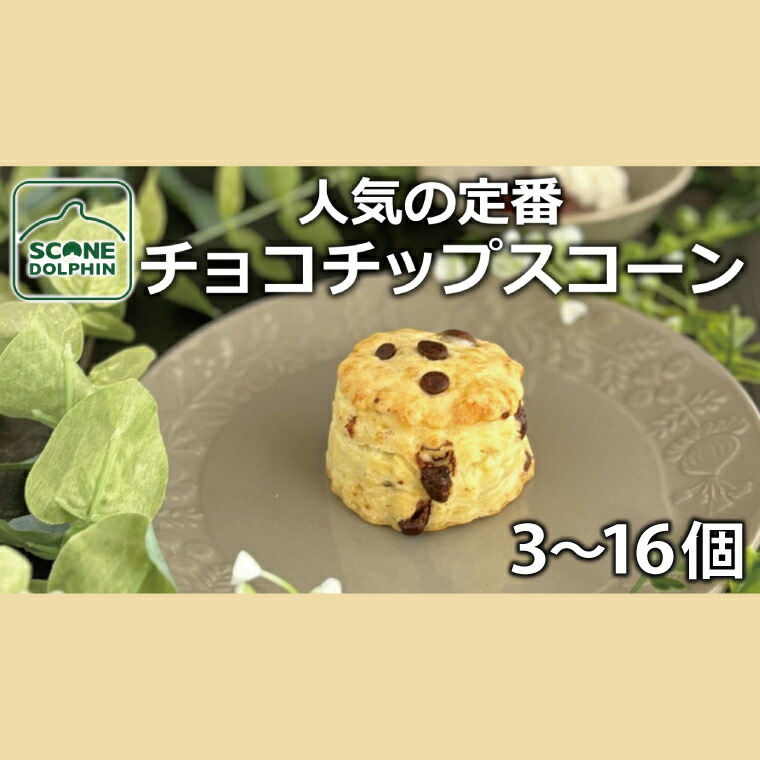 【ふるさと納税】【選べる】チョコチップスコーン3～16個【人気 しっとり 冷凍 冷凍スコーン ミルクチョコレート チョコレート 本場 イギリス 焼き菓子 スイーツ 水戸市 水戸 茨城県 25000円以内】（AR-14）