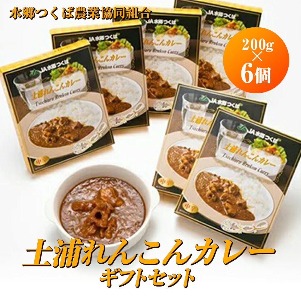 【ふるさと納税】土浦れんこんカレーギフトセット(200g×6個)｜レトルト 防災 備蓄 非常食 保存食 キャンプ アウトドア ※離島への配送不可 10,000円