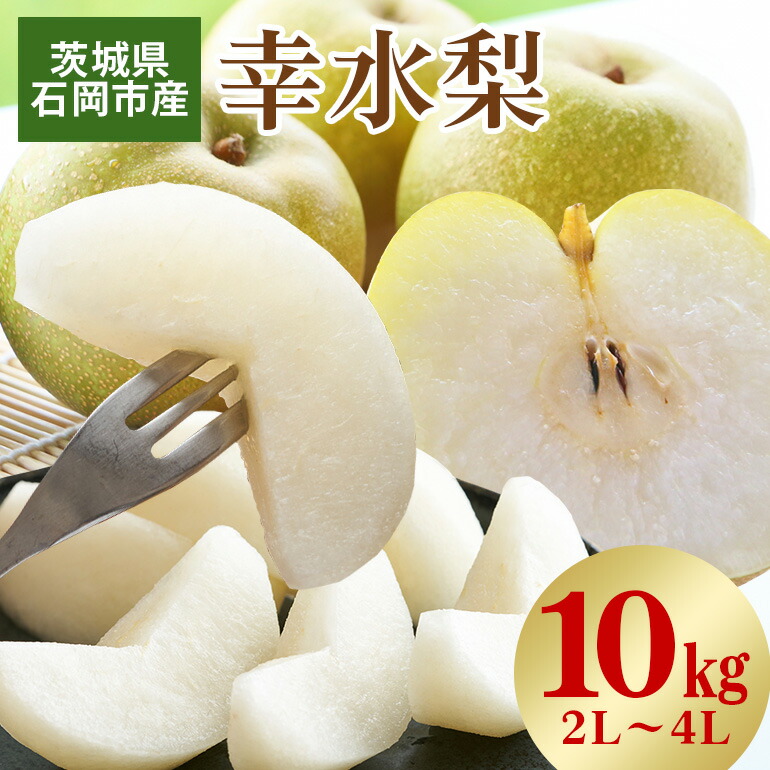 【ふるさと納税】【 2025年 先行予約 】 幸水梨 2L～4L（ 二段 10kg ）梨 約 24玉 ～ 32玉 品種 幸水 なし ナシ 果物 フルーツ 4L 3L 2L サイズ 10キロ 8月 発送 夏 旬 産地直送 農家直送 産直 国産 くだもの 甘い 酸味 茨城県産 茨城県 石岡市 送料無料 (A15-001)