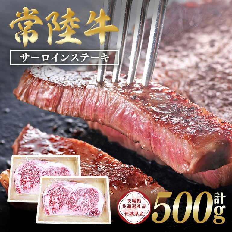 【ふるさと納税】常陸牛　サーロインステーキ500g（250g &times;2）【茨城県共通返礼品 / 茨城県産】 C09-011｜茨城県石岡市 19,500円