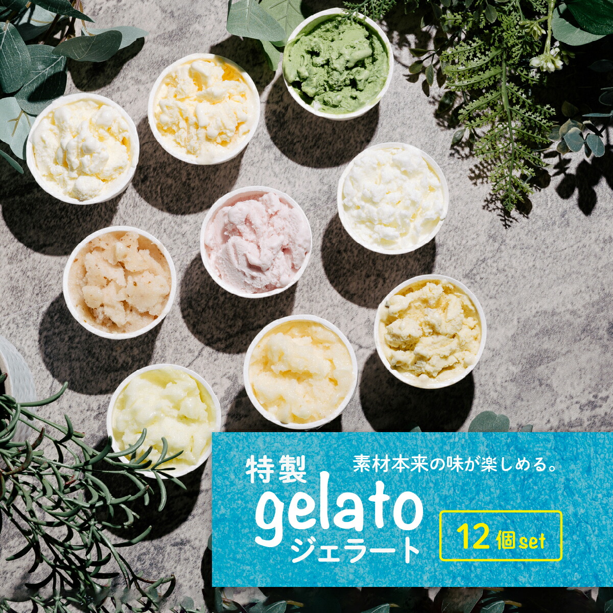【ふるさと納税】特製ジェラート 12個入り【 アイス ジェラート デザート スイーツ ご当地 おまかせ 秋 バニラ 和梨 いちごミルク 焼き芋 さしま茶 メロン 梅 紫煌 酒 栗 詰め合わせ カップ 子供 セット 冬 フレーバー 季節 冷凍 10000円 1万円 】