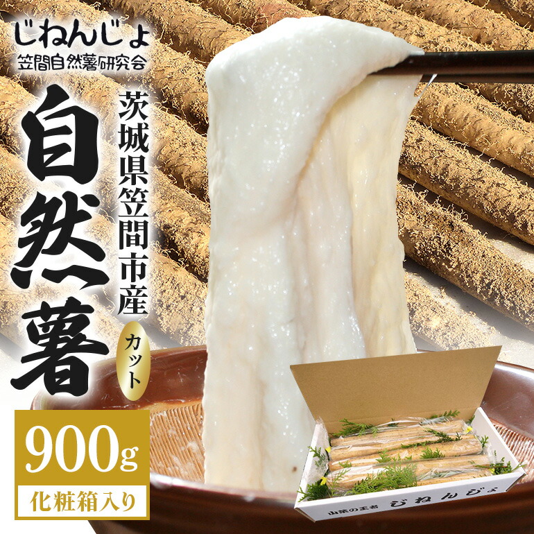 【ふるさと納税】笠間自然薯研究会の自然薯カット 約900g 自然薯 長芋 山芋 とろろ とろろご飯 野菜 ねばねば 健康食品 美容効果 笠間市産 茨城県産 栄養たっぷり ギフトに最適 新鮮 国内生産 高級根菜 美容 健康 美味しい 産地直送  滋養強壮