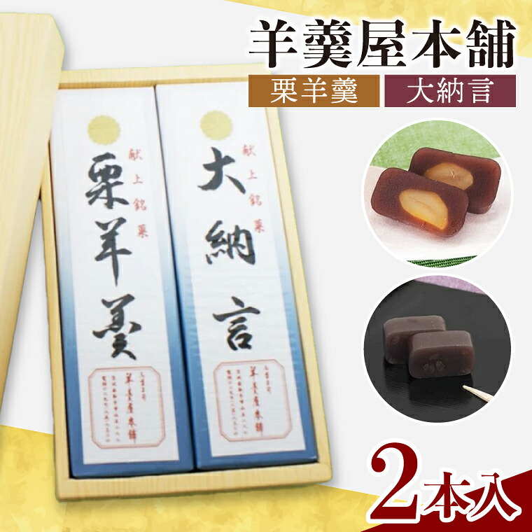 【ふるさと納税】羊羹屋本舗「羊羹」2本セット（AM007）｜茨城県取手市