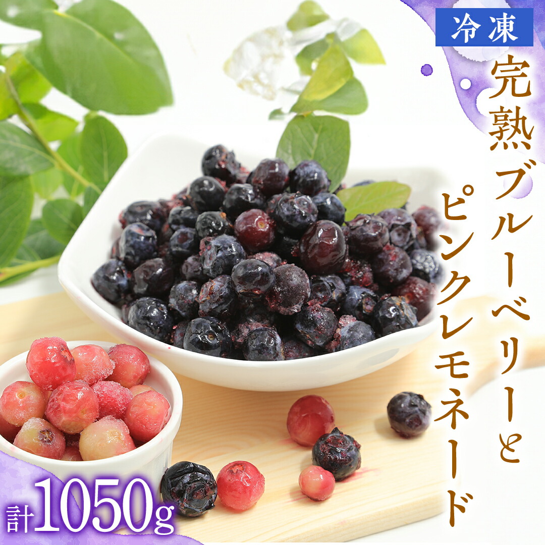 【ふるさと納税】【 数量限定 】 冷凍 完熟 ブルーベリー 700g と ピンクレモネード 350g の 詰合せ セット 食べ比べ (1パックあたり 350g )  ベリー 甘い 甘酸っぱい 新鮮 フルーツ 果物 くだもの 贈り物 国産 農園 産地直送