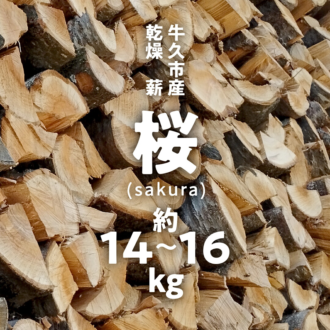 【ふるさと納税】 牛久市産 乾燥 薪 桜 ( さくら ) 約14kg~16kg 天然木 マキ 乾燥薪 広葉樹 キャンプ アウトドア 焚火 焚き火 薪ストーブ 暖炉 たき火 野外 屋外 バーベキュー薪 ピザ窯の薪 グリル焼