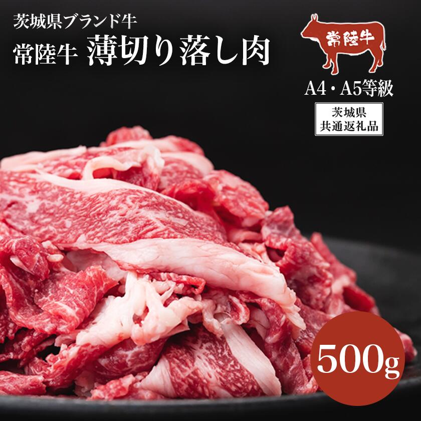 【ふるさと納税】お届け回数が選べる 常陸牛A4・A5規格　薄切り落し肉 500g【茨城県共通返礼品】 離島・沖縄配送不可 | 茨城県 つくば市 牛肉 常陸牛 肉 ブランド肉 和牛 切り落とし 薄切り 　しゃぶしゃぶ 牛丼 煮物 茨城県産 国産 冷凍 人気 おすすめ 10000 10000円 37,700円
