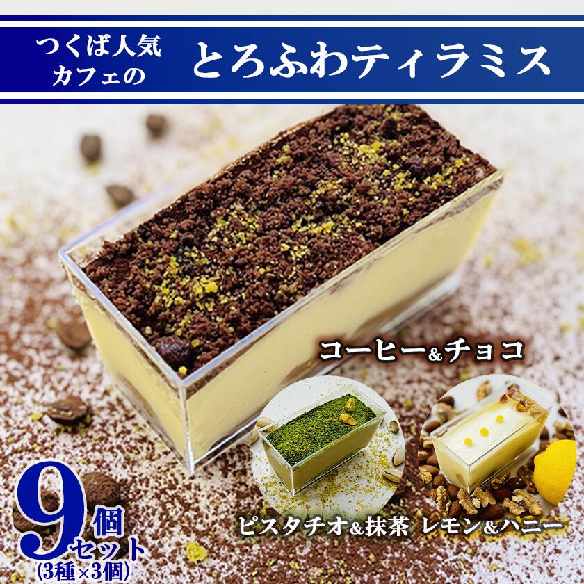 【ふるさと納税】つくば人気カフェのとろふわティラミス9個セット(3種×3個) | 茨城県 つくば市 ティラミス 洋菓子 シェフ パティシエ ケーキ スイーツ デザート イタリア カフェ コーヒー カカオ レモン ピスタチオ