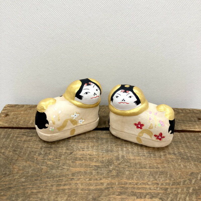 楽天市場】昭峰作 陶器製 犬筥飾り 犬箱飾り 【鶴・亀セット】 〈いぬ