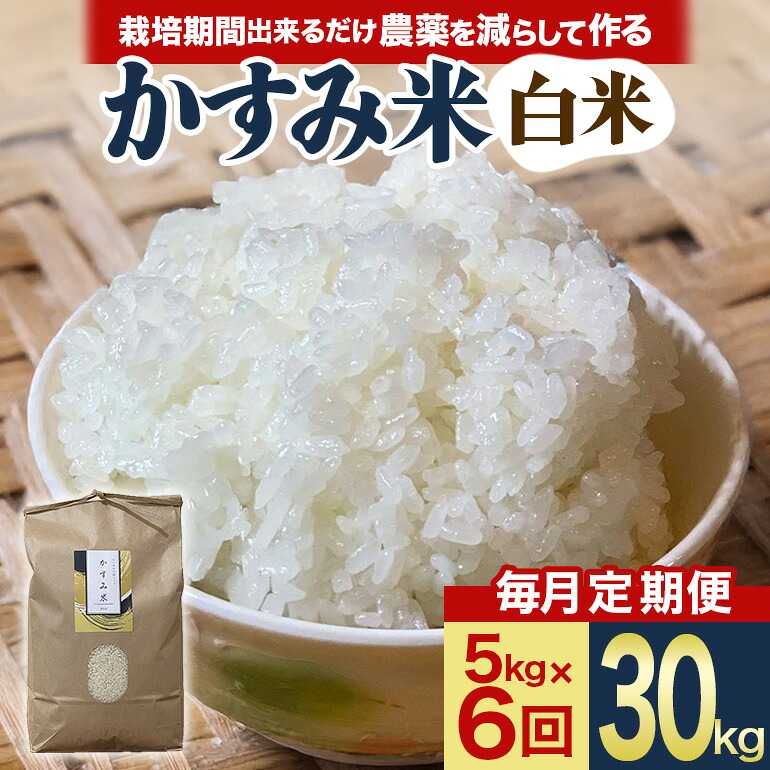 【ふるさと納税】 【毎月定期便】心と身体が踊りだす栽培期間中出来るだけ農薬を減らして作る「かすみ米」白米 5kg 全6回 お米 米 国産米 茨城県 潮来市 (A03-047)｜茨城県潮来市 68,200円