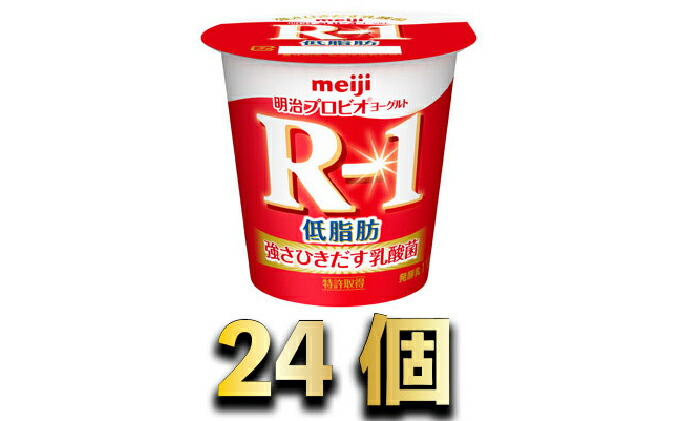 市場 ふるさと納税 明治R-1ヨーグルト低脂肪 乳製品 24個