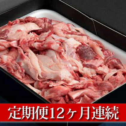 【ふるさと納税】【定期便】常陸牛スジ肉1kg(500g×2) 12ヶ月連続お届け【定期便・お肉・牛肉・牛すじ肉・12ヶ月・12回・1年】