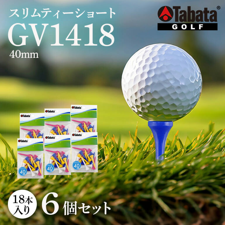 【ふるさと納税】タバタ Tabata スリムティー ショート GV1418×6個セット ゴルフ ゴルフ用品 ティー ゴルフティ ショートティー Golf Tee ツアーティー TOUR TEE ゴルフティー スポーツ レジャー 茨城県 送料無料 【テンポイント（株）】 【ho1366】