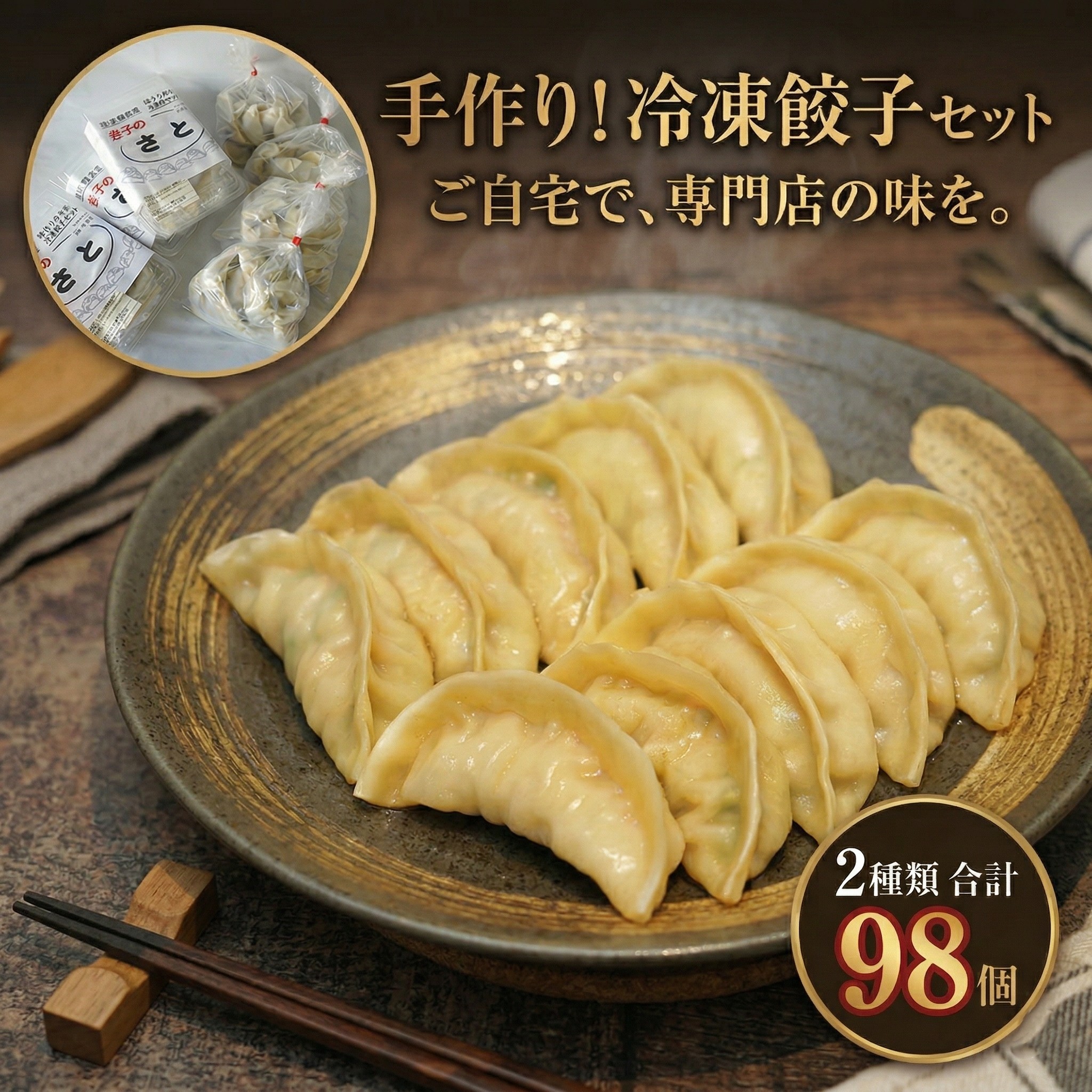 【ふるさと納税】手作り! 冷凍 餃子 セット ( 通常餃子・ローズポーク餃子 ) 国産豚肉 国産野菜 肉 お肉 豚肉 中華 冷凍 詰め合わせ セット|茨城県筑西市