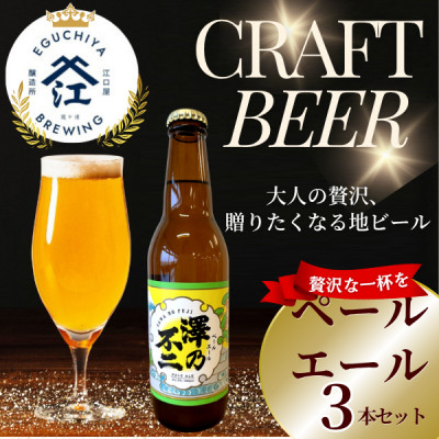 【ふるさと納税】クラフトビール　『澤乃不二』(ペールエール) 3本セット【配送不可地域：離島】【1398383】