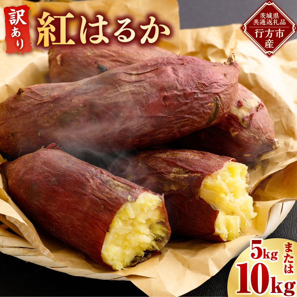 【ふるさと納税】“熟成”茨城県産さつまいも【紅はるか】 訳あり 約5kg  約10kg (茨城県共通返礼品・行方市産） さつまいも サツマイモ さつま芋 芋 いも 不揃い 訳あり 自宅用 野菜 茨城県 神栖市 送料無料