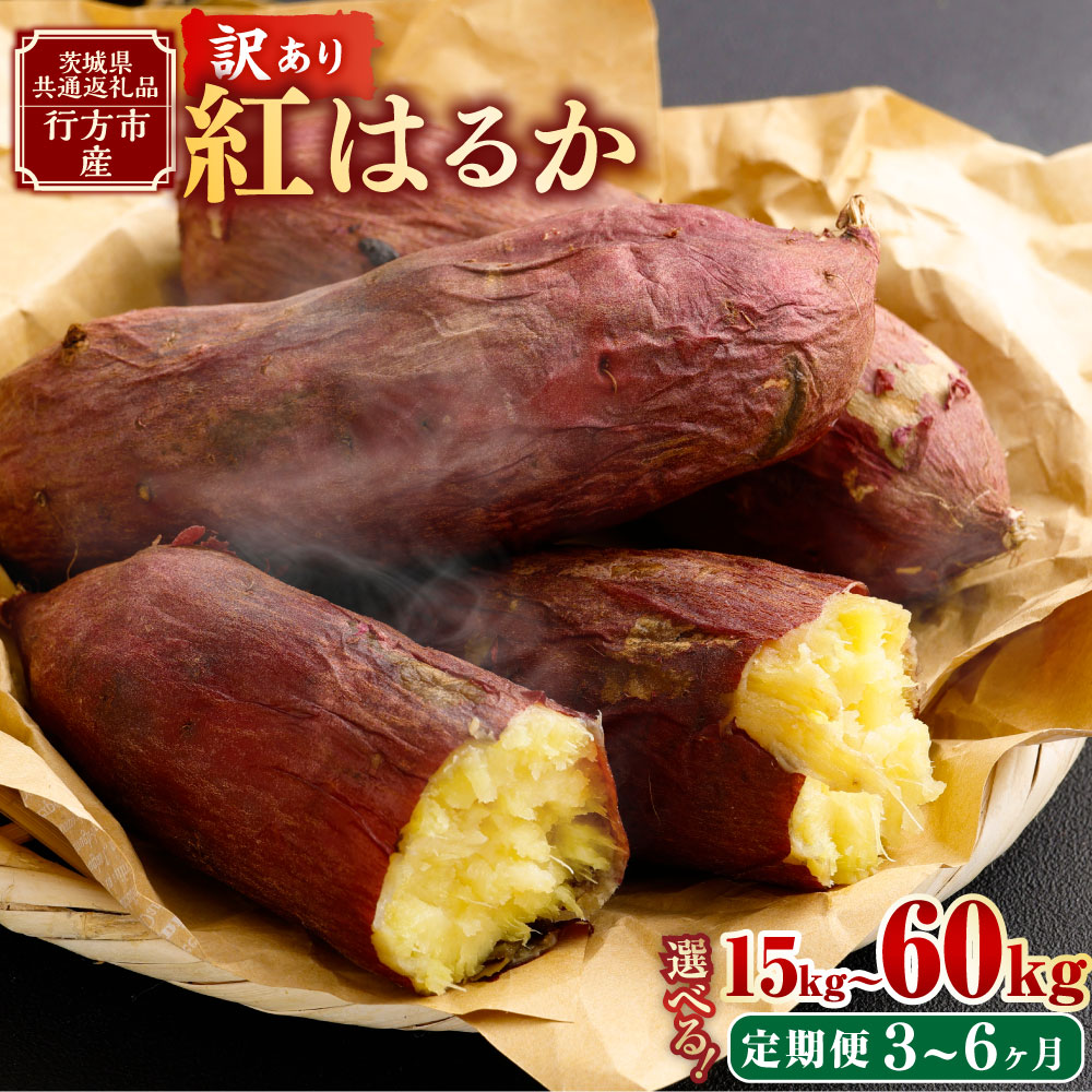 【ふるさと納税】 【選べる定期便】“熟成” 茨城県産 さつまいも【紅はるか】訳あり 約5kg または 約10kg (茨城県共通返礼品・行方市産）サツマイモ さつま芋 芋 いも 野菜   選べる 定期便 3～6回 不揃い 自宅用 茨城県 神栖市 送料無料