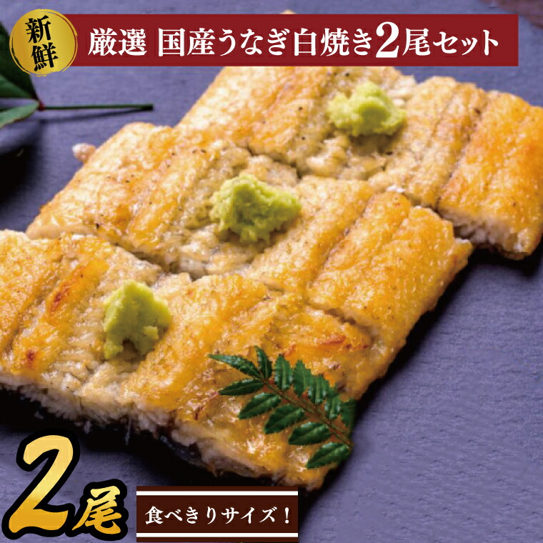 【ふるさと納税】食べ切りサイズ！国内産うなぎの白焼(酒蒸し)100～120g 2尾　計200g以上|うなぎ 鰻 白焼 酒蒸し 食べ切り 茨城県 行方市（AD-130-1）