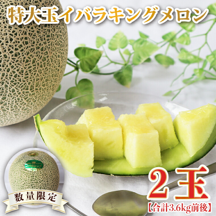 【ふるさと納税】特大玉イバラキングメロン 2玉(BW-15-1)