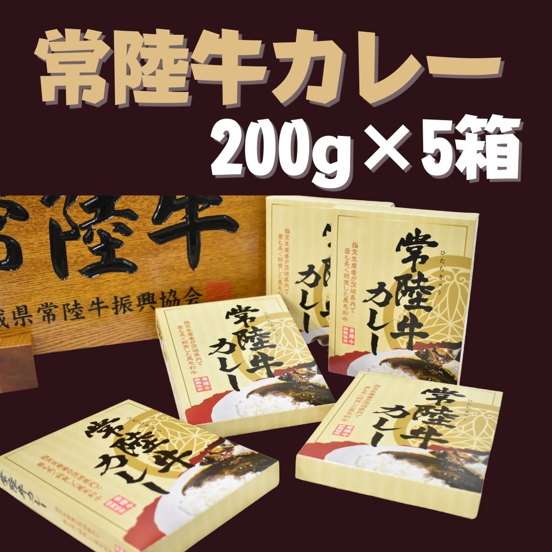 【ふるさと納税】【常陸牛】レトルトカレー（200g&times;5箱） | DH-13｜茨城県行方市