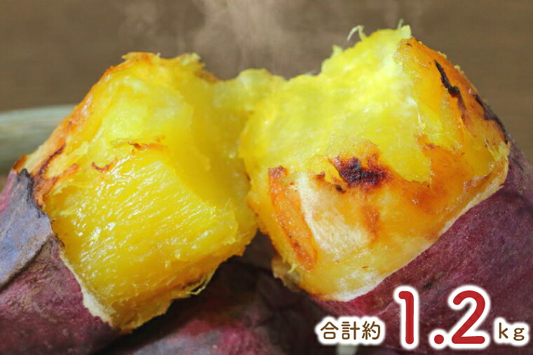【ふるさと納税】【6ヶ月定期便】茨城県行方市産熟成紅はるか少し大きめサイズ冷凍焼き芋約1.2キロ！おまけ付!!合計約1.4キロ!!!（EY-16）｜茨城県行方市