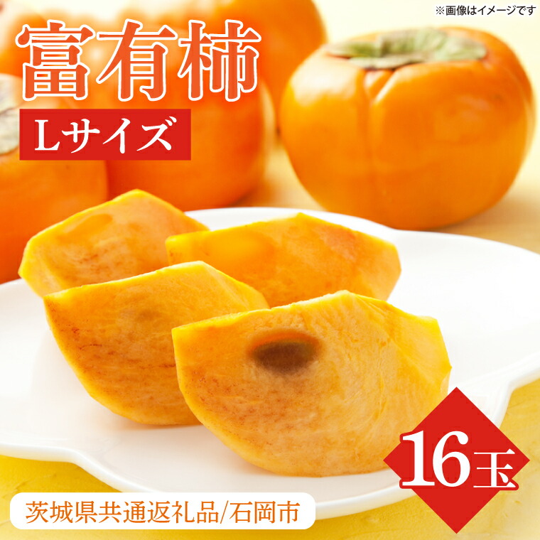 【ふるさと納税】【2025年11月より順次発送】★数量限定★富有柿 L 16玉【茨城県共通返礼品/石岡市】｜柿 かき カキ フルーツ 果物 くだもの 富有柿 ジューシー 数量限定 行方市 石岡市 茨城県(HL-4)