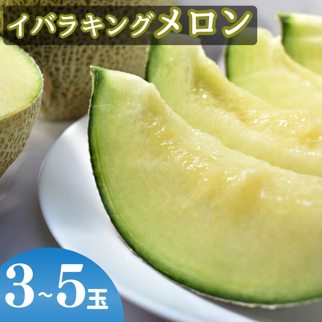 【ふるさと納税】メロン めろん 茨城オリジナルメロン「イバラキング」《3玉～5玉》JAほこたなだろう ｜ 先行予約 めろん イバラキング おすすめ 人気 青肉 産地直送 茨城 鉾田 フルーツ プレゼント 贈り物 茨城県 鉾田市 鉾田 青肉 オリジナル 国産 送料無料 甘い 旬