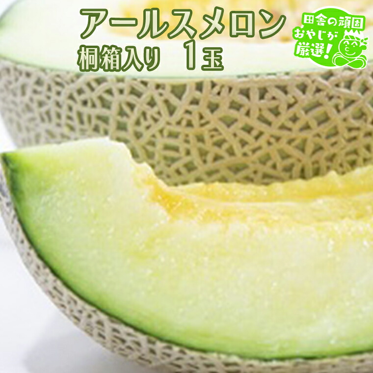 【ふるさと納税】 アールスメロン 1個 桐箱入り 田舎の頑固おやじが厳選！ メロン ギフト 高糖度 桐箱 甘い 美味しい フルーツ 誕生日 プレゼント ギフト 贈り物 父の日 母の日