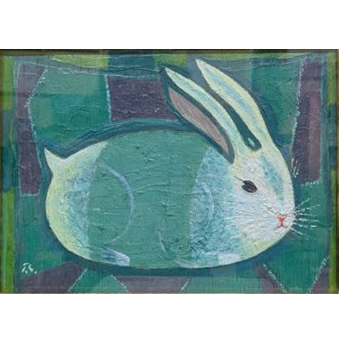 【ふるさと納税】【 限定１点 】 「 USAGI ・ もよう 」 うさぎ ウサギ 絵画 アート アトリエ 飛動庵