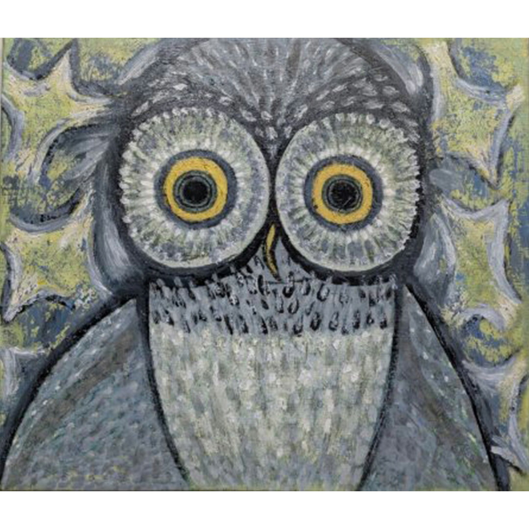 【ふるさと納税】 【 限定 1点 】ふくろう 絵画 絵 アート アトリエ 飛動庵