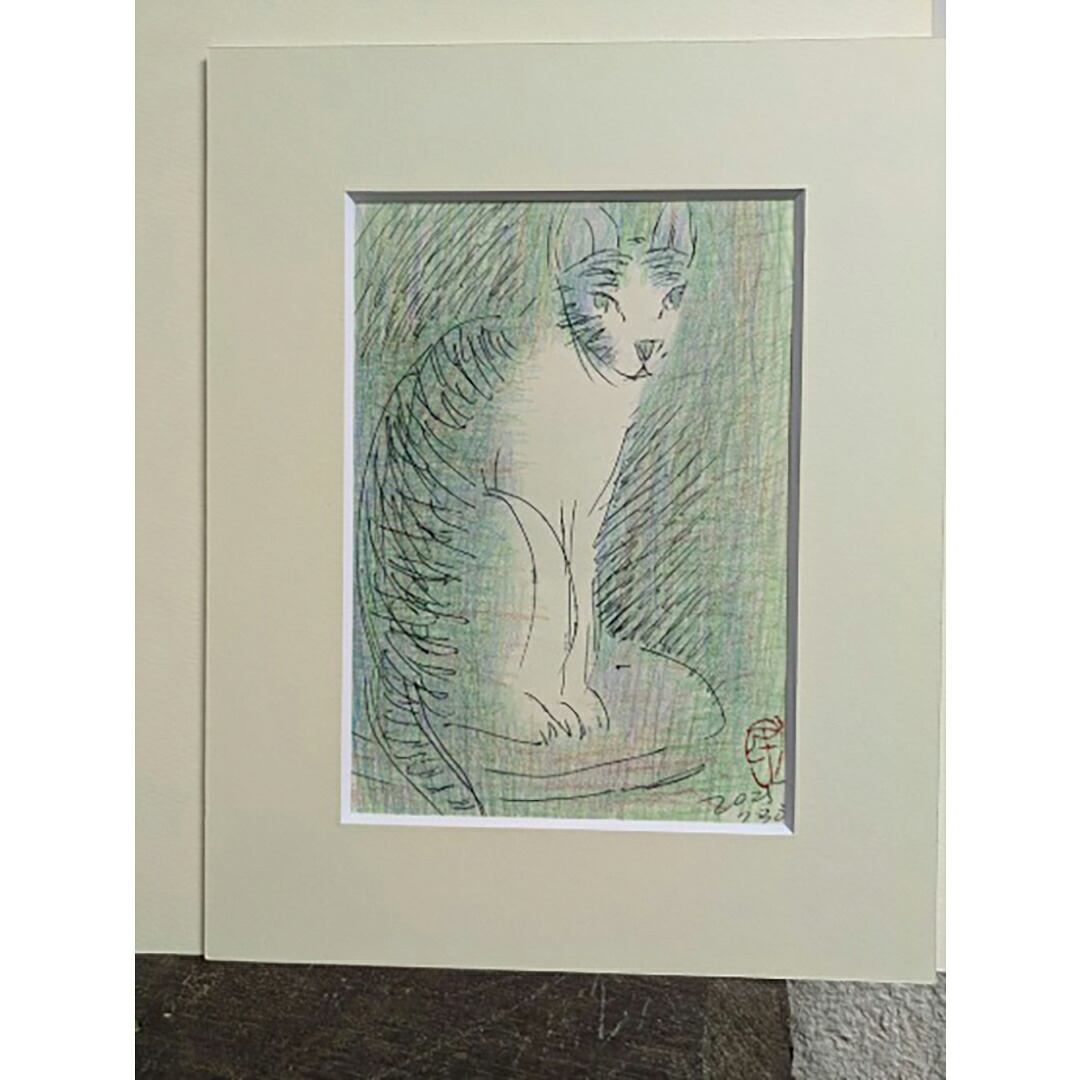 【ふるさと納税】 【 限定 1点 】ねこ・MiMi　I 絵画 絵 アート アトリエ 飛動庵