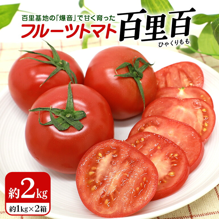 【ふるさと納税】【数量限定 先行予約】 爆音トマトと呼ばれるフルーツトマト「百里百」 2kg 甘い 酸味 肉厚 大玉 産地直送 とまと 健康 リコピン 百里基地 戦闘機 国産 茨城県 小美玉市 直売所 水耕栽培 野菜 やさい 一人暮らし ＜2027年1月出荷開始予定＞ 13-E