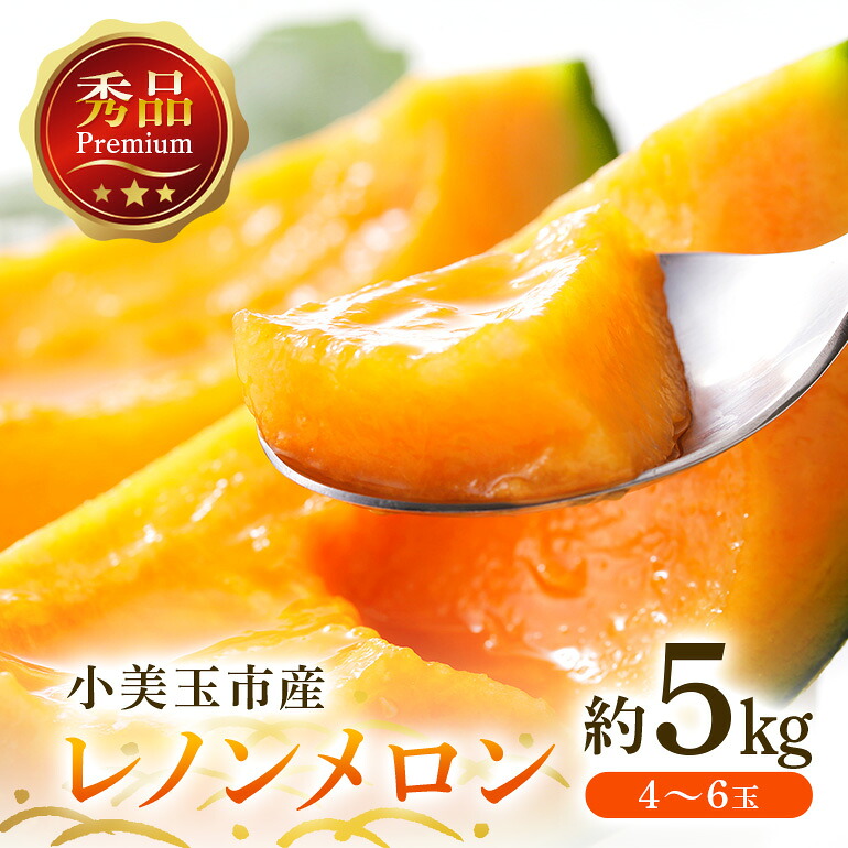 【ふるさと納税】数量限定 2026年 先行予約 レノンメロン 赤肉 約5kg 4玉～6玉 秀品 メロン 高級 品種 果物 くだもの フルーツ ギフト 贈り物 贈答用 お中元 お祝い 内祝い 誕生日 記念日 プレゼント 父の日 母の日 デザート お見舞い お供え 国産 茨城 小美玉 送料無料 52-B