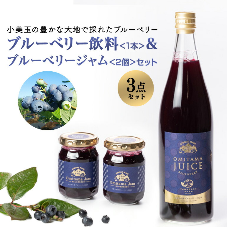 【ふるさと納税】果汁50％ブルーベリー飲料1本＆ブルーべリ－ジャム2個セット ブルーベリー ジュース ジャム ブルーベリージャム ブルーベリージュース フルーツ ビタミンE ドリンク 栄養 目にいい 美容 ギフト 贈り物 茨城県産 セット 詰め合わせ お祝い 美味しい ９－K