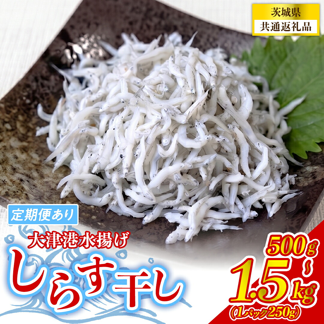 【ふるさと納税】大津港水揚げしらす干し 【 選べる 内容量・回数 】小分け パック 500g 1kg 1.5kg 冷凍 少量 水揚げ ごはん ご飯 丼 海鮮 魚 名物 グルメ 茨城県 魚介類 ちりめん シラス しらす じゃこ サラダ ふるさと納税 人気 料理 (茨城県共通返礼品:北茨城市)｜茨城県城里町