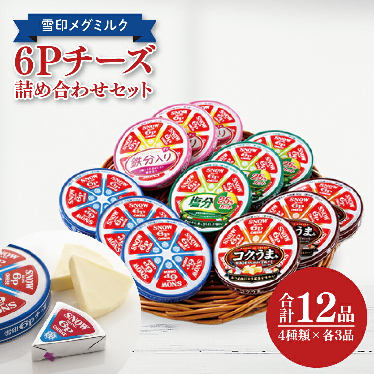 【ふるさと納税】 雪印メグミルク・6Pチーズ詰め合わせセット（12品）【6Pチーズ スライスチーズ クリームチーズ 粉チーズ カルシウム 鉄分】(02-05)