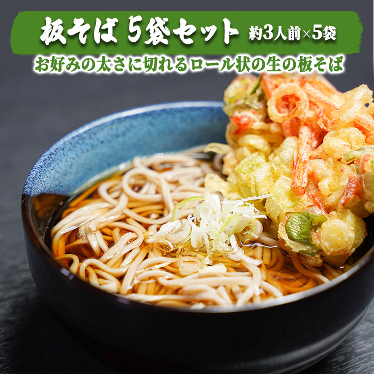 【ふるさと納税】板そば5袋セット