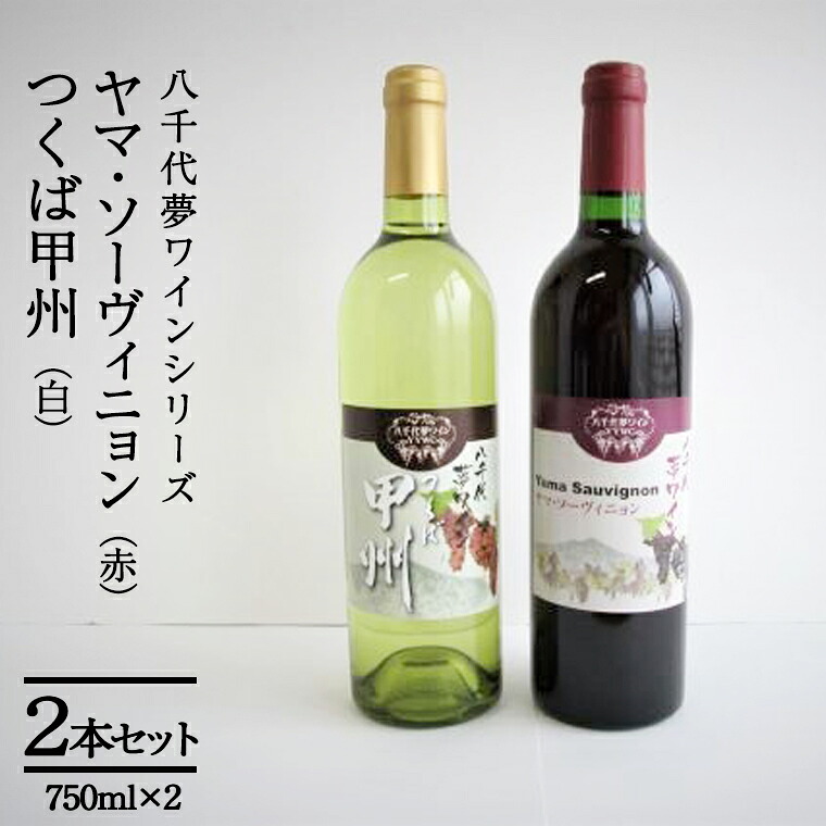 【ふるさと納税】八千代夢ワインシリーズ ヤマ・ソーヴィニョン(赤)・つくば甲州(白)2本セット 母の日 父の日