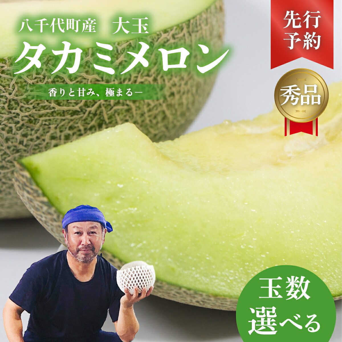 【ふるさと納税】【 先行予約 2026年6月上旬以降発送】 タカミメロン 秀品 2玉～4玉 【 選べる 玉数 】期間限定 産地直送 果物 フルーツ メロン 甘い 人気 タカミ 貴味 2026年発送 2026年先行受付 2026年