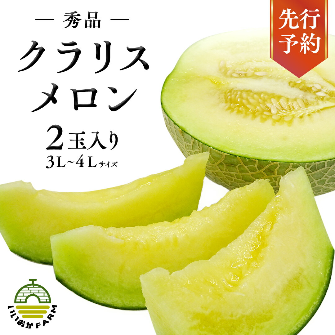 【ふるさと納税】【 令和7年産 】【 先行予約 】クラリスメロン 秀品 1箱 2玉入り 飯岡 メロン クラリス 青肉 果物 フルーツ 甘い