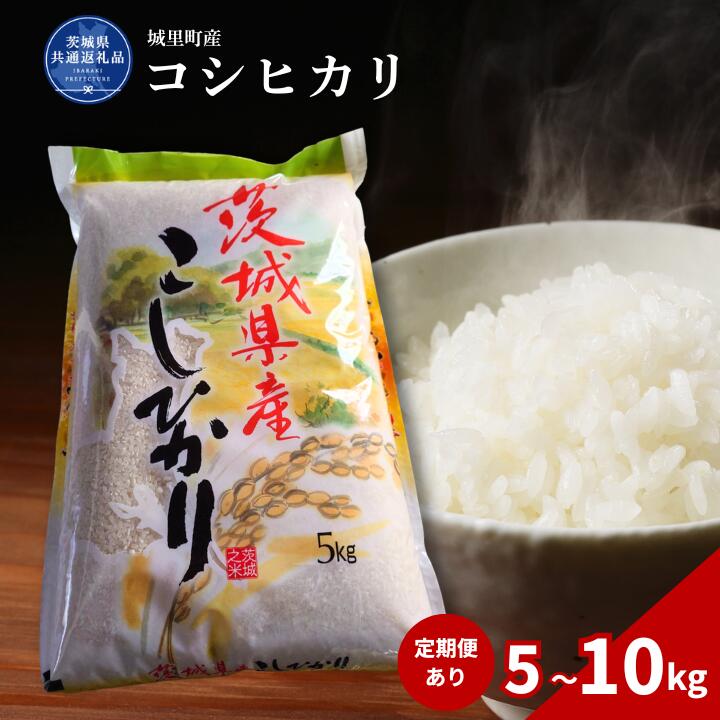 【ふるさと納税】米 こめ コメ 令和7年産 5kg 10kg お米 定期便 選べる容量・回数 コシヒカリ 5kg~10kg / おこめ コシヒカリ こしひかり 白米 精米 ごはん ご飯 国産 送料無料 茨城県 城里町 利根町 （茨城県共通返礼品・城里町産）｜茨城県利根町 9,230円