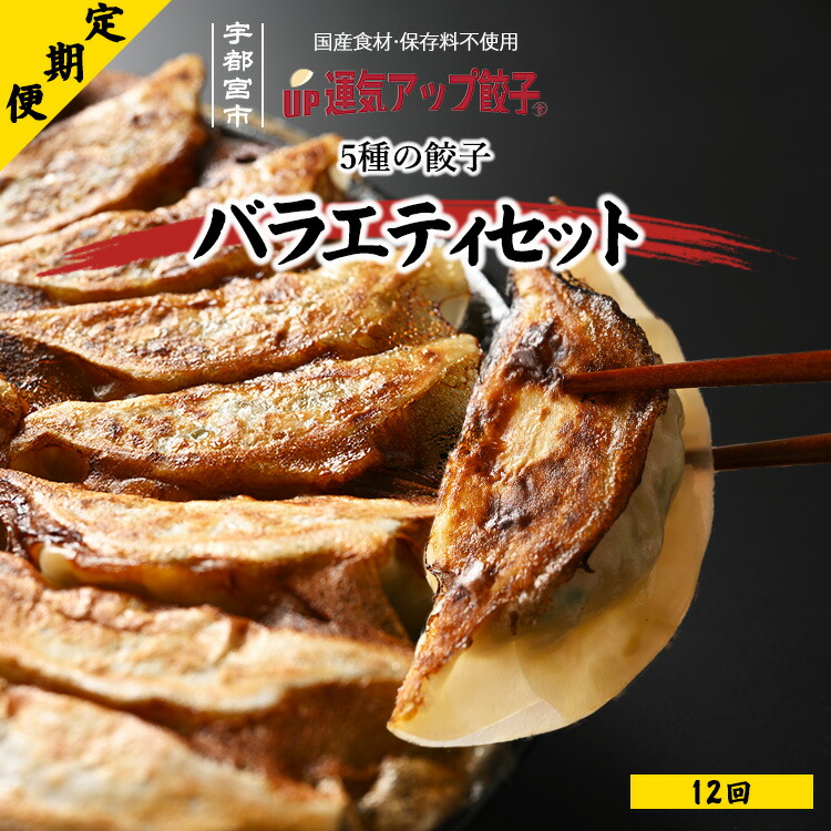 【ふるさと納税】【定期便12回】宇都宮餃子 運気アップ餃子 5種類味比べ(90個×12回 合計1,080個)【ぎょうざ ギョウザ ギョーザ 冷凍食品 冷凍餃子 惣菜 夜ご飯 おかず おつまみ 手軽 時短 お取り寄せ グルメ 送料無料 栃木県 宇都宮市】※配送不可地域:離島|栃木県宇都宮市