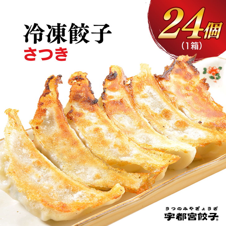【ふるさと納税】【さつき】餃子 24個入り【ぎょうざ ギョウザ ギョーザ 冷凍食品 冷凍餃子 惣菜  夜ご飯 おかず おつまみ 手軽 時短 お取り寄せ グルメ 送料無料 栃木県 宇都宮市】※配送不可地域：離島