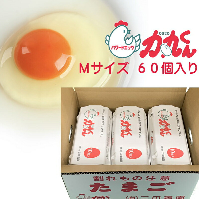 【ふるさと納税】パワードエッグ力丸くん Mサイズ60個 〈12月受付分は翌年1月以降の発送となります〉 F7Z-395