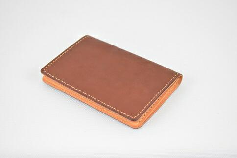 【ふるさと納税】栃木レザー使用｜約30枚収納 本革名刺入れ｜Card holder 01｜チョコ｜minca（全7色）