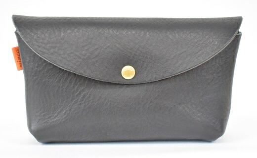 【ふるさと納税】【全6色】栃木レザー ポーチ02M　小物入れ バッグの中もスッキリ 化粧ポーチ/Pouch　02/M/ブラック/minca　425【ファッション 人気 おすすめ 】｜栃木県栃木市