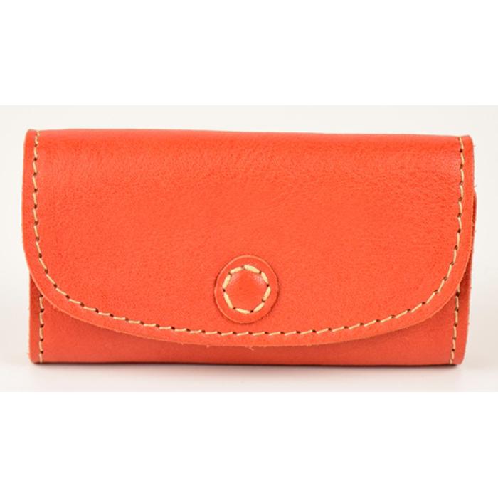 栃木レザーキーケース ソフトな手触り ハンドステッチ Key case 01 レッド minca 441