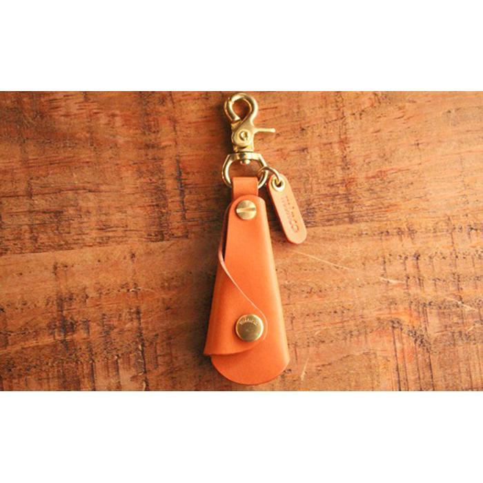 【ふるさと納税】【minca】栃木なめし革の金管楽器靴ベラキーホルダー/シューホーン01/minca 641【雑貨 日装置 一般受け おすすめ 】