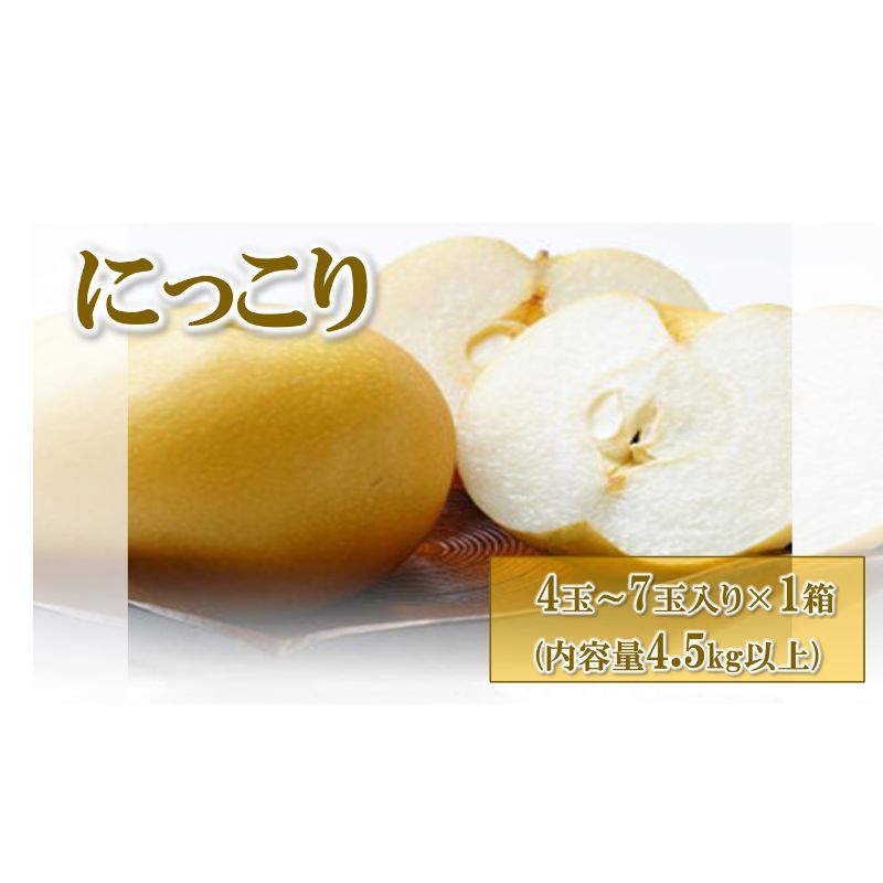 【ふるさと納税】【先行予約】梨(にっこり) 4玉～7玉入り×1箱 (4.5kg以上) ※2026年10月上旬～11月下旬頃に順次発送予定