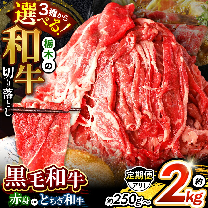 【ふるさと納税】限定 限定 訳あり 選べる 定期便 とちぎ和牛 黒毛和牛 和牛 切り落とし 切り落し 栃木県産 牛肉 赤身 ローススライス ｜ 1回 3回 6回 12回 お取り寄せ すき焼き しゃぶしゃぶ 500g 1kg 2kg | 特産品 ご家庭向け 人気 安い 贈答用 お買い得 数量限定